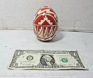 Pisapapeles Hecho a Mano Pysanka Cerámica HUEVO DE PASCUA con Diseño Southwest Volz '94 - Imagen 1 de 1