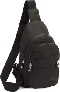 EVANCARY Bolso Bandolera Pequeño para Mujer, Mochila Bandolera Pecho Negra  - Imagen 1 de 8