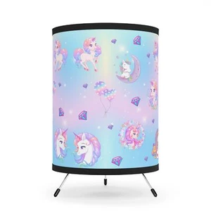 Children's Tripod Lamp Enchanted Unicorn Dreams Design US\CA plug - Picture 1 of 7