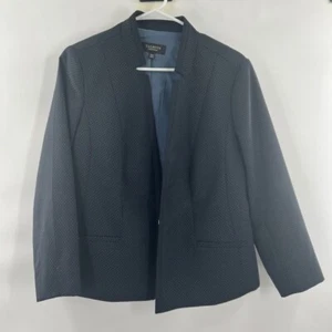 Blazer Talbots Aberdeen Mezcla de Lana Azul Marino Chaqueta Forrada Mini Punto Talla 14WP Nuevo - Imagen 1 de 8
