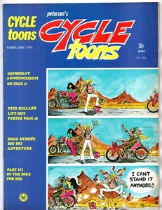 hg CYCLEtoons Magazin FEB 1974 Petersen ELLEFSON Motorrad BIKER B.K. Taylor - Bild 1 von 1