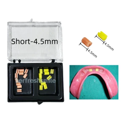 Dental Rider hembra jinetes amarillos se adapta a implante de accesorio de barra Hader corto 4,5 mm Foto 1 de 4