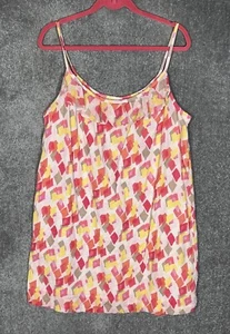 Old Navy Linen Cotton Sun Dress Womens Size XL Abstract Print Ruffle Neckline - Picture 1 of 6