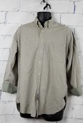 Tommy Hilfiger хаки зеленый клетку классический кнопка спереди рубашка размер 16 32/33  - Изображение 1 из 4