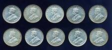 Australia George V 1926 1 Shilling Silver Coins, Group Lot Of (10)