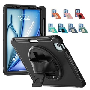 Housse Etui Support Sangle PU Résistant Antichoc pour iPad Air 11" M2 M3 - Photo 1/50