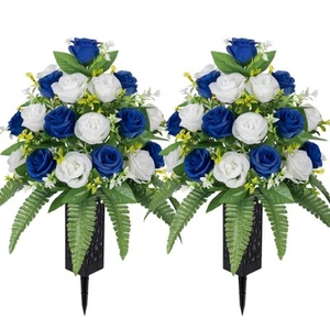 Artificial Cemetery Flowers – Grave Decorations, Cemetery Flowers for Grave V... - Picture 1 of 6