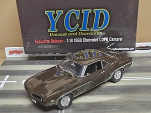 1:18 GMP ACME 1969 CHEVROLET CAMARO COPO BROWN YCID 199 MADE A1805732Y - Picture 1 of 15
