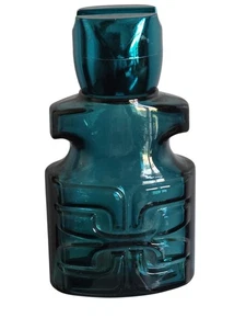 Vintage 1984 Avon Tai Winds blau grün Glasflasche irisierender Deckel LEER  - Bild 1 von 7