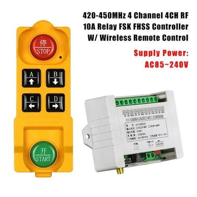 12-24V DC 10A 4-Kanal Funk Schaltrelais Fernsteuerung Garagentor Licht - Bild 1 von 4