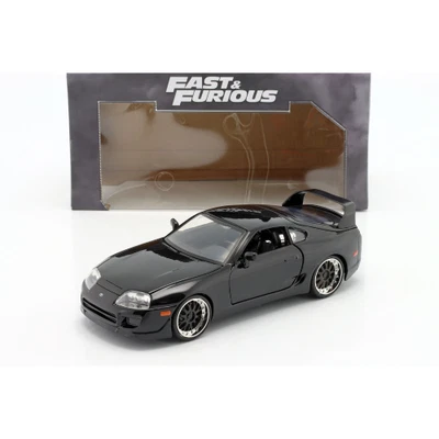 TOYOTA SUPRA 1995 FAST & FURIOUS BLACK 1:24 Jada Toys Movie Modellino Nuovo - Immagine 1 di 4