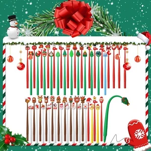 5/10/30xChristmas Pens 2025, Funny Squishy Ballpoint Pens with Cartoon Motifs - Picture 1 of 10