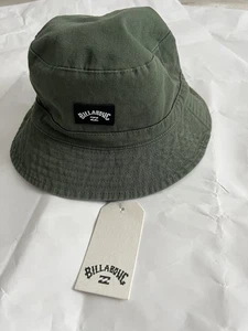 Billabong Sundays Revo Bucket Sun Hat in Stone Reversible Two Colours Green Navy - Picture 1 of 15