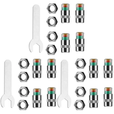 3 Sets Car Tire Pressure Monitor Stem Sensor Indicator with Nut Spanner - Image 1 of 4