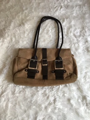 Wilson’s Leather Pelle Studio Brown Suede Leather Handbag - Image 1 of 4