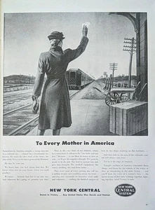 Anuncio impreso New York Central 1943 vintage. Tren del Ejército WWll Era - Imagen 1 de 1
