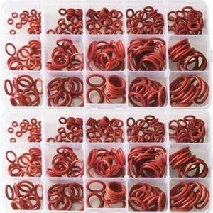 225PCS Sealing O-Rings Silicone Red Washer Rubber Assortment Metalworking Kit - Picture 1 of 12
