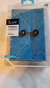 iLuv Dungarees Kindle Fire Portfolio Jacket with Stand - Picture 1 of 2