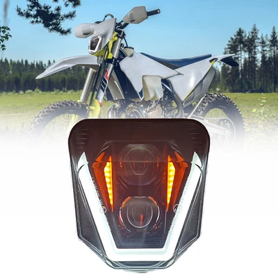 For Husqvarna Enduro FE 250 350 450 TE 250i TE 300i LED Headlight Hi/Low w/ DRL - Image 1 of 4