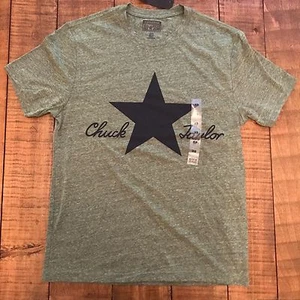 NWT Authentic Men's Converse All Star Chuck Taylor Short Sleeve Tee Green XS - Picture 1 of 7