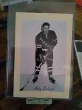 1944-64 Beehive Group 2 Hockey Photo Andy Bathgate Nice In New Toploader