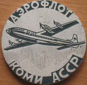 Table Medal Air Plane Craft Antonov An 10 Aeroflot Ways Line AH Russian KOMI Fly