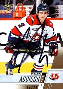 Calen Addison - Signed 2017-18 Upper Deck CHL Hockey Card #38 - Picture 1 of 2