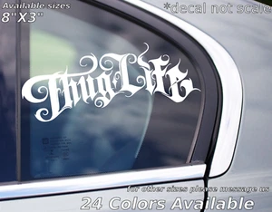 PAIR Thug Life Decal Sticker GTA Car Truck SUV ready to apply A - Bild 1 von 1