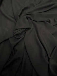 3 METRES GOOD QUALITY SOFT COTTON VISCOSE PLAIN FABRIC pakistani linen BLACK - Picture 1 of 2