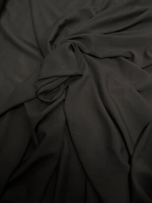 3 METRES GOOD QUALITY SOFT COTTON VISCOSE PLAIN FABRIC pakistani linen BLACK - Image 1 of 2