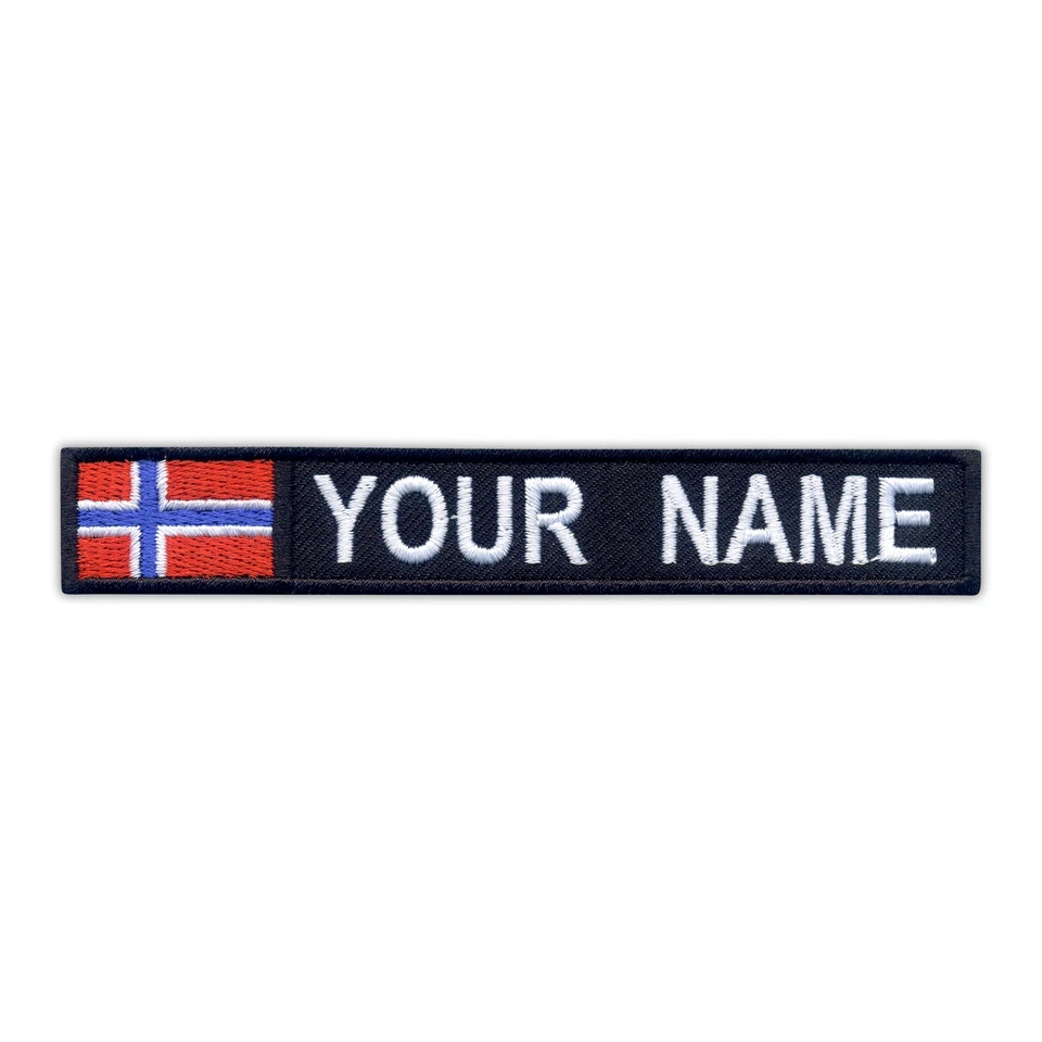 Name Patch with flag of Norway Patch/Badge Embroidered - Image 1 of 1