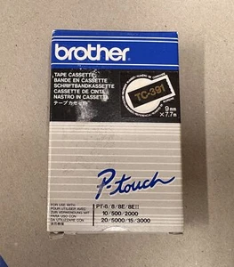 original Brother TC-391 Schriftband 9mm x 7,7m gold auf schwarz Rechnung - Picture 1 of 1