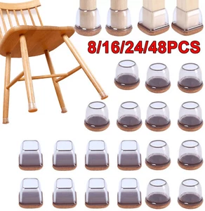 Ruby Chair Leg Floor Protector Furniture Table Feet Cover Silicone Cap Pads Caps - Picture 1 of 24