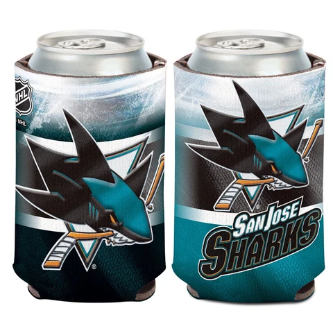 San Jose Sharks Can Cooler 12 oz.. NHL Koozie Cover