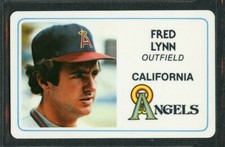 1981 Perma-Graphics Super Star Credit Card - #20 - Fred Lynn - Angels 