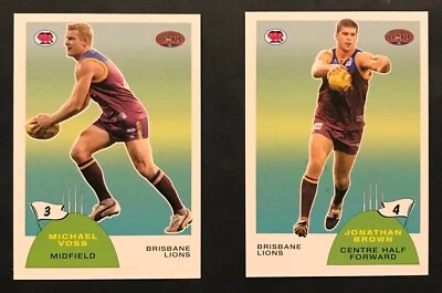 2003 SELECT SCANLENS AFL RETRO BRISBANE TEAM SET CARDS VOSS & BROWN - image 1 of 2