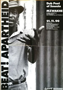 MZWAKHE - BEAT - APARTHEID 1990  - orig. Concert Poster - Plakat A1 F/U 800/1 - Picture 1 of 1