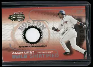 Camiseta deportiva Manny Ramírez 2003 Fleer Focus MLB Shirtified usada en juegos reliquia #MLB-MR - Imagen 1 de 2