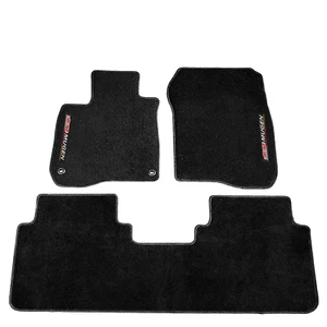 Fits 17-22 Honda CRV Black Floor Mats Carpets Nylon Anti-slip Front Rear & Mugen - Picture 1 of 3
