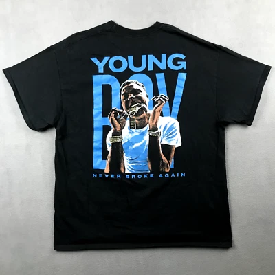 Camiseta NBA Youngboy Para Hombre Extra Grande Negra Never Broke Again 38 Baby Rap XL Foto 1 de 4