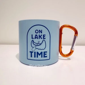 16oz Stainless Steel Carabiner Mug Camping Hiking Coffee Cup W/ Clip Handle - Picture 1 of 4