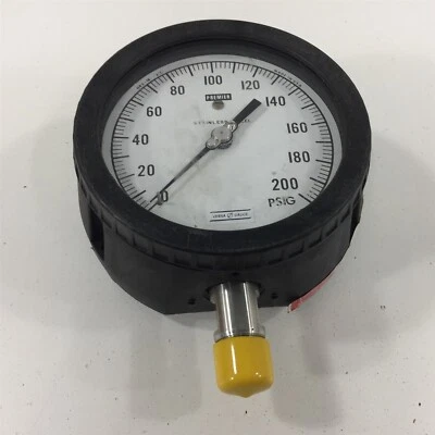 Versa Gauge Pressure Gauge Premier 0-200PSI Stainless Steel 4" Face 1/2"NPT - Image 1 of 4