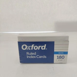 OXF73168 Oxford?? Ruled Index Cards, 3" x 5", White, 180 Cards, Tray Pack - Picture 1 of 2