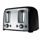 4-Slice Toaster with Extra-Wide Slots, Black/Silver, TR1478BD