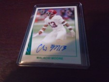 2021 Leaf Memories Malachi Moore 1991 base Spectrum Green Rookie Auto card 4/35