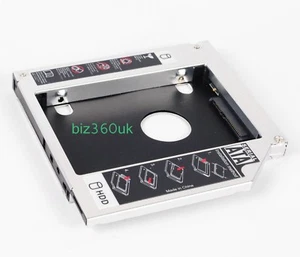 SATA 2nd HDD SSD Hard Drive Caddy for 12.7mm Universal CD / DVD-ROM Optical Bay - Picture 1 of 9