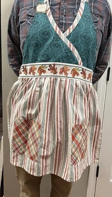 Delantal de anfitriona a rayas de otoño Kay Dee Designs nuevo con etiquetas. Acción de Gracias Otoño Talla Única Foto 1 de 4