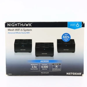 NETGEAR - Nighthawk AX3000 Dual-Band Mesh Wi-Fi System (3-pack) - Black NEW - Picture 1 of 5