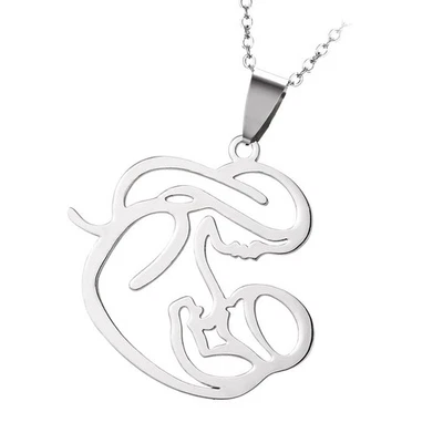  Collana in lega d'argento Embrace Baby Pendant Creative Hollow Out Collana - Immagine 1 di 4