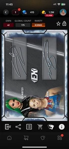 Topps Slam WWE '21 Excellence Lightning Dual Signature Nox & Shotzi 175cc ICONIC - Picture 1 of 1